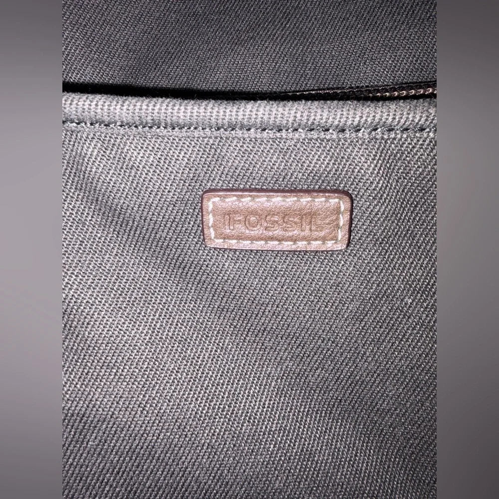 Fossil Travis Dark Brown Canvas Backpack